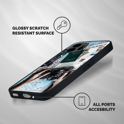 Camera and Postcards Shockproof Hybrid Protection (Metal + TPU) Back Case Cover