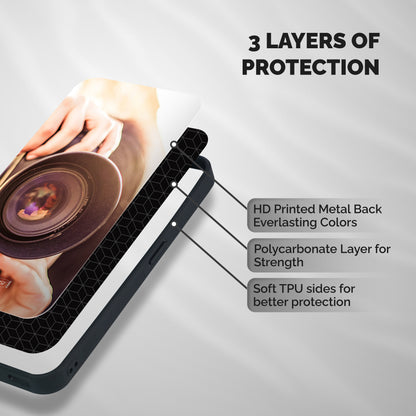 Camera Lovers Shockproof Hybrid Protection (Metal + TPU) Back Case Cover