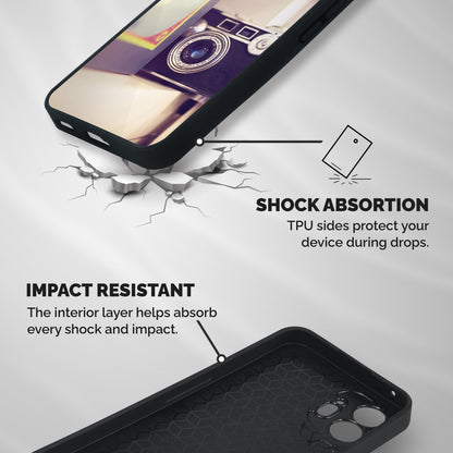 Camera Vintage Pastel Shockproof Hybrid Protection (Metal + TPU) Back Case Cover