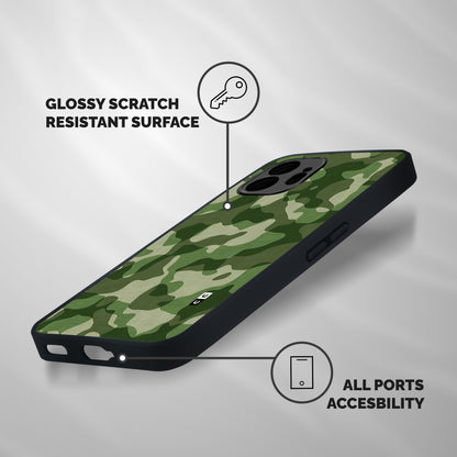 Camouflage Pattern Art Shockproof Hybrid Protection (Metal + TPU) Back Case Cover