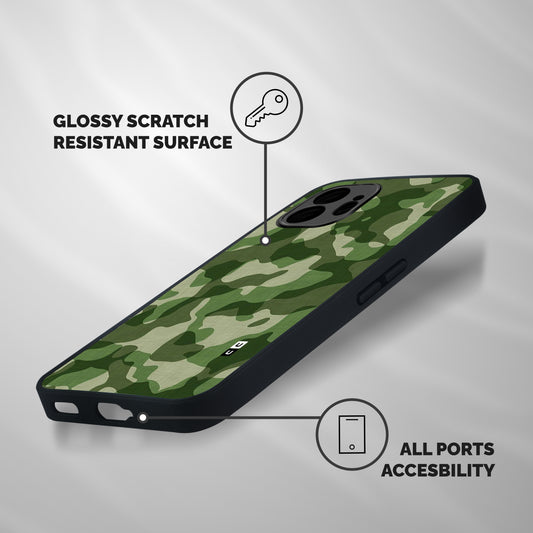 Camouflage Pattern Art Shockproof Hybrid Protection (Metal + TPU) Back Case Cover