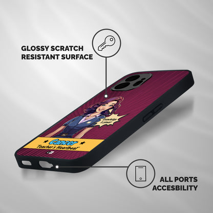 Cancer Heartbeat Shockproof Hybrid Protection (Metal + TPU) Back Case Cover