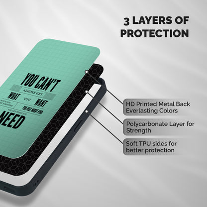 Cant Always Get Shockproof Hybrid Protection (Metal + TPU) Back Case Cover