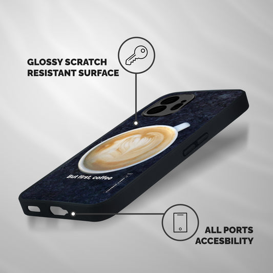 Cappuccino Coffee Shockproof Hybrid Protection (Metal + TPU) Back Case Cover