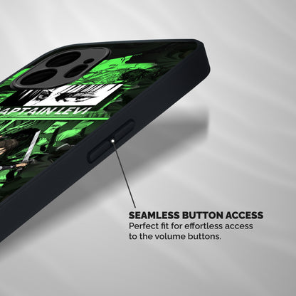 captain Levi Stance Shockproof Hybrid Protection (Metal + TPU) Back Case Cover