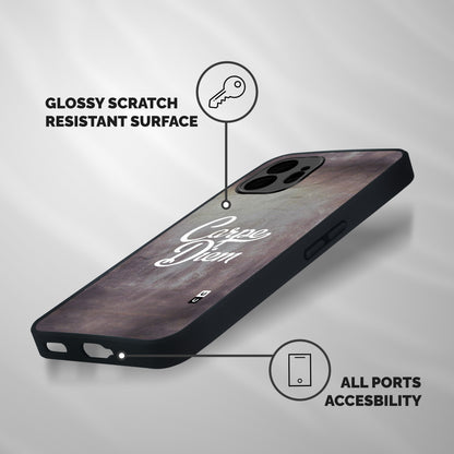 Carpe Diem Rugged Shockproof Hybrid Protection (Metal + TPU) Back Case Cover