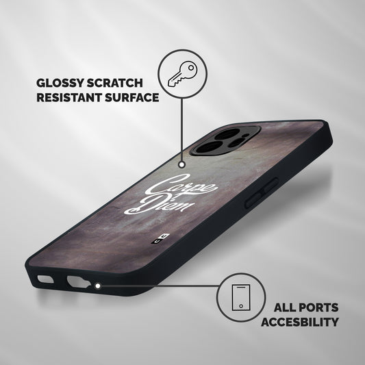 Carpe Diem Rugged Shockproof Hybrid Protection (Metal + TPU) Back Case Cover
