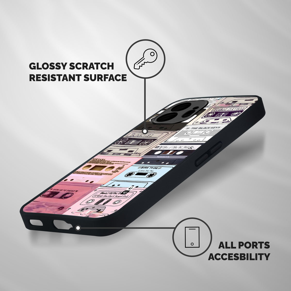 Casette Rolling Shockproof Hybrid Protection (Metal + TPU) Back Case Cover