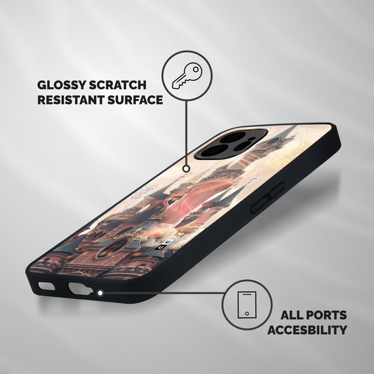 Castle Shockproof Hybrid Protection (Metal + TPU) Back Case Cover