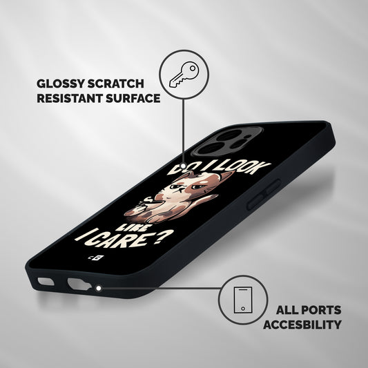 Cat Look Like Care Shockproof Hybrid Protection (Metal + TPU) Back Case Cover