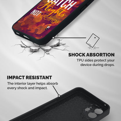 Catch Flights Not Feelings Shockproof Hybrid Protection (Metal + TPU) Back Case Cover