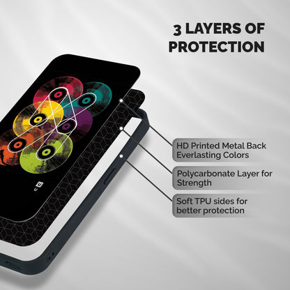 CD Tapes Shockproof Hybrid Protection (Metal + TPU) Back Case Cover