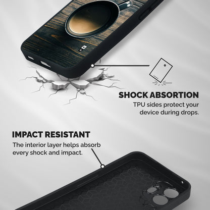 Chai On Wood Shockproof Hybrid Protection (Metal + TPU) Back Case Cover