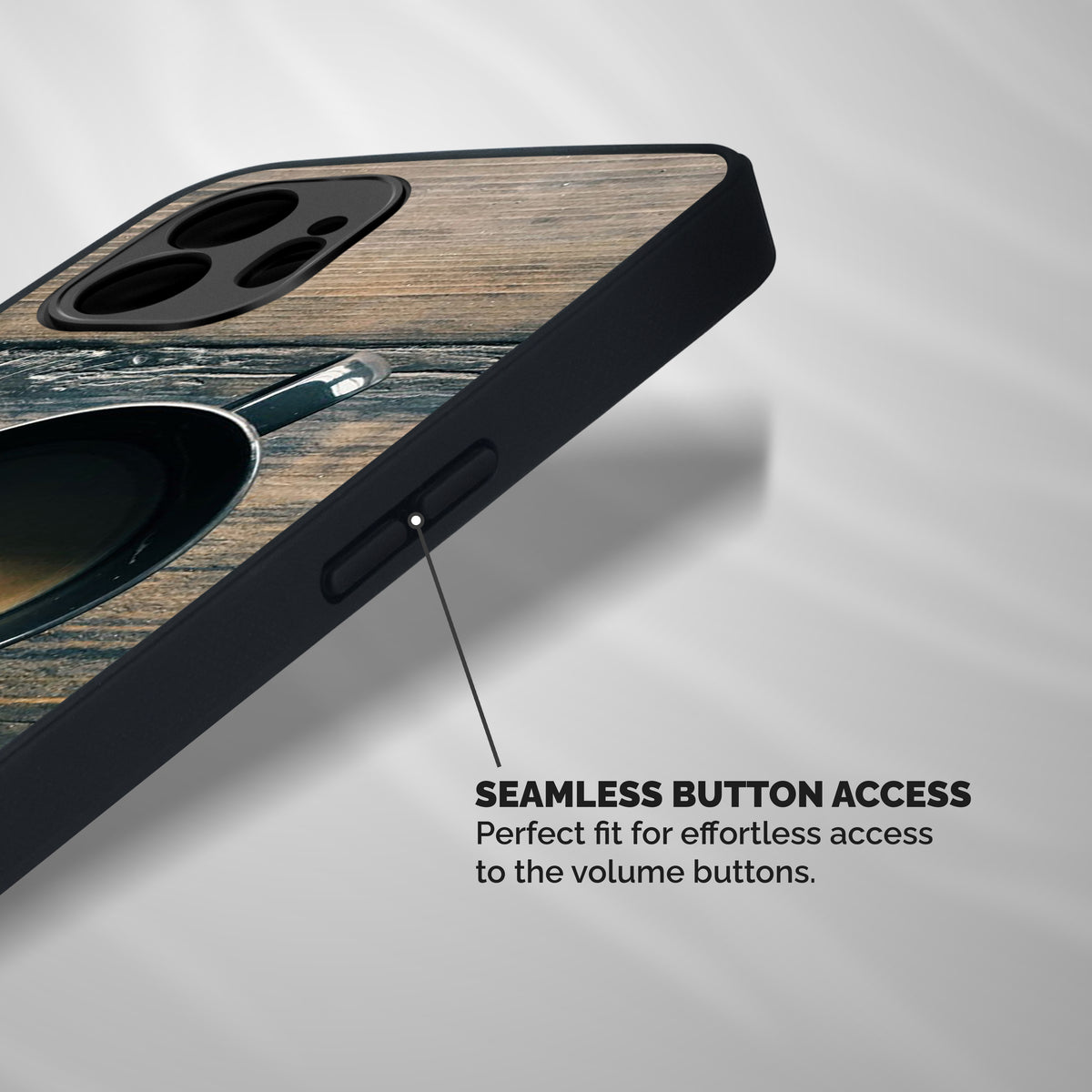 Chai On Wood Shockproof Hybrid Protection (Metal + TPU) Back Case Cover