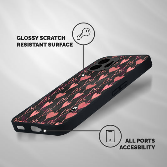 Chain Of Hearts Shockproof Hybrid Protection (Metal + TPU) Back Case Cover