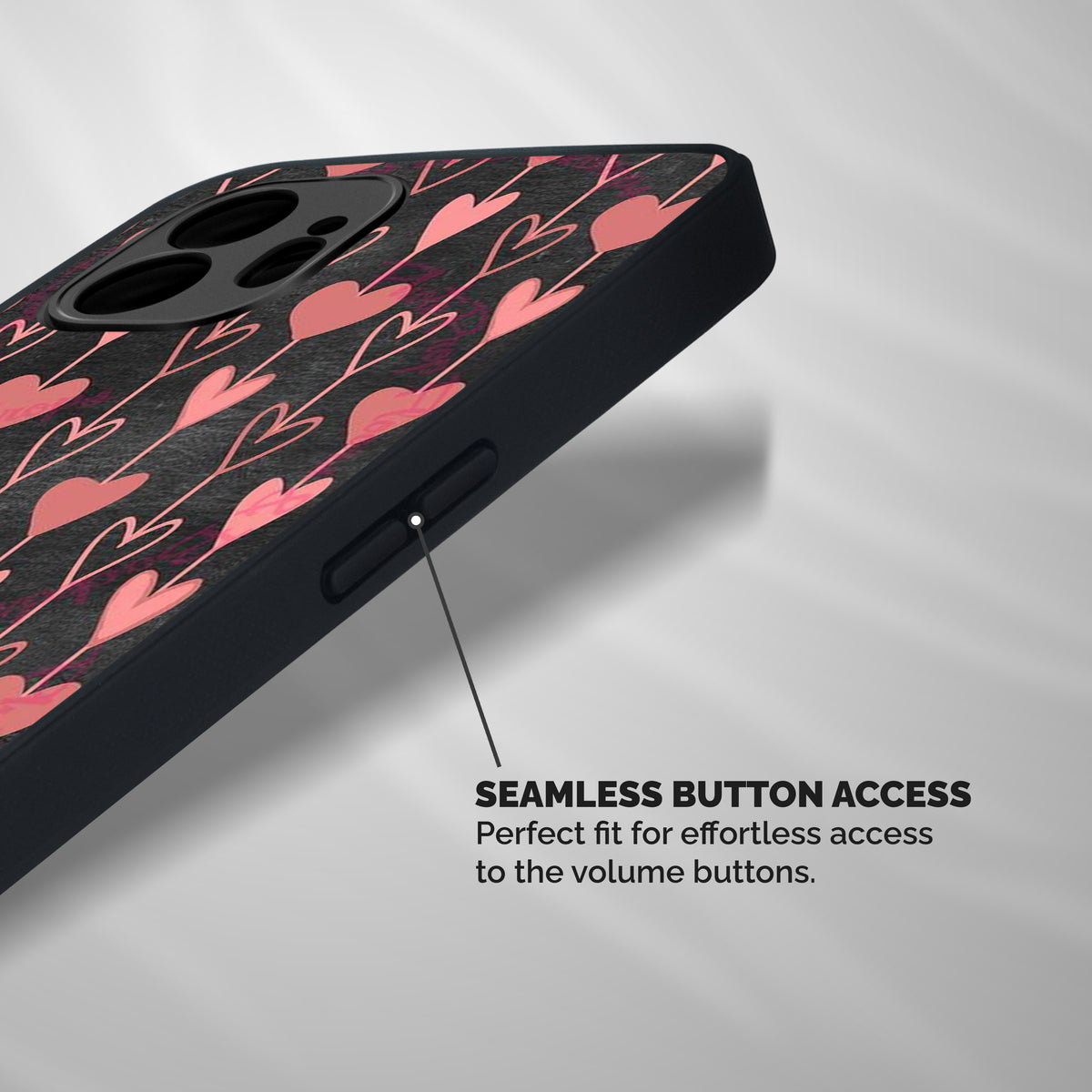 Chain Of Hearts Shockproof Hybrid Protection (Metal + TPU) Back Case Cover