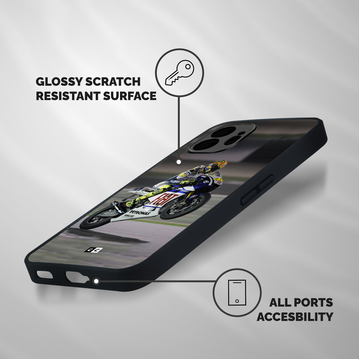 Champion Biker Shockproof Hybrid Protection (Metal + TPU) Back Case Cover