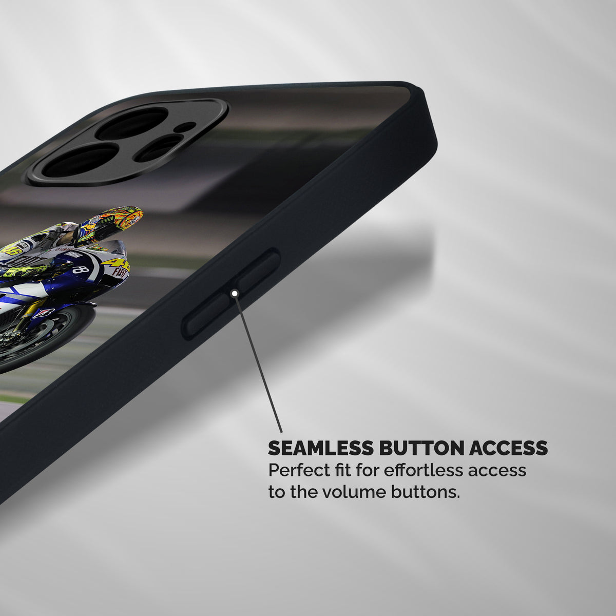 Champion Biker Shockproof Hybrid Protection (Metal + TPU) Back Case Cover