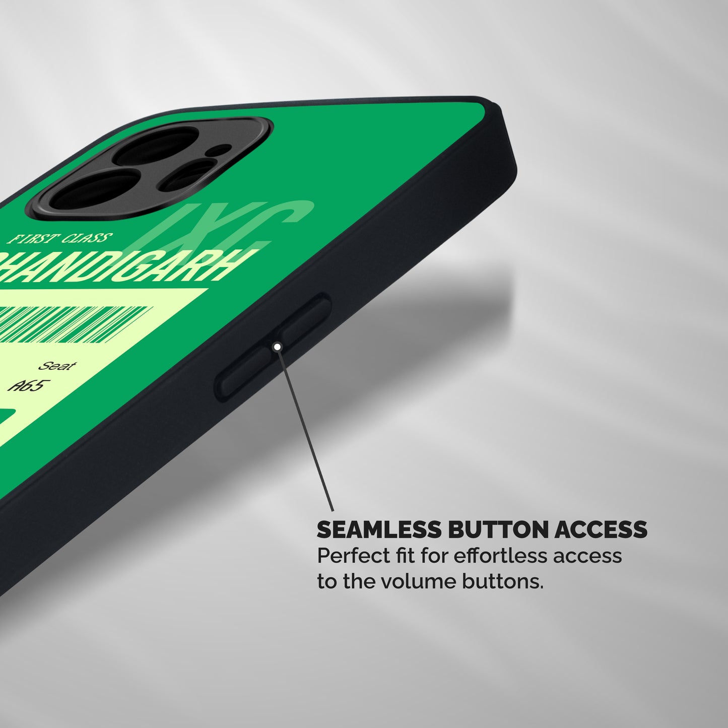 Chandigarh Boarding Pass Shockproof Hybrid Protection (Metal + TPU) Back Case Cover