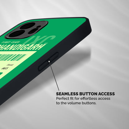 Chandigarh Boarding Pass Shockproof Hybrid Protection (Metal + TPU) Back Case Cover
