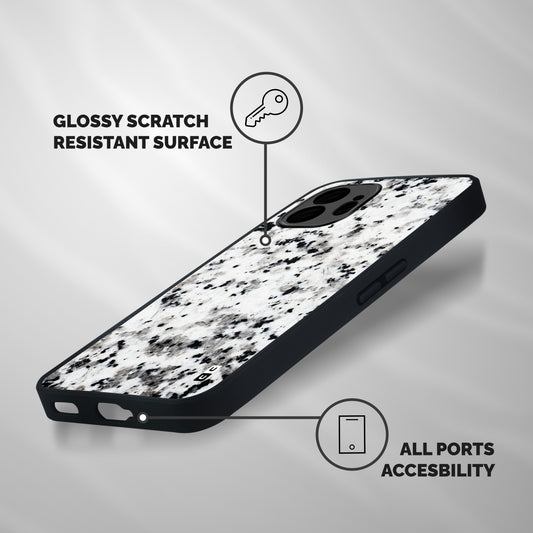 Charcoal Spots Marble Shockproof Hybrid Protection (Metal + TPU) Back Case Cover