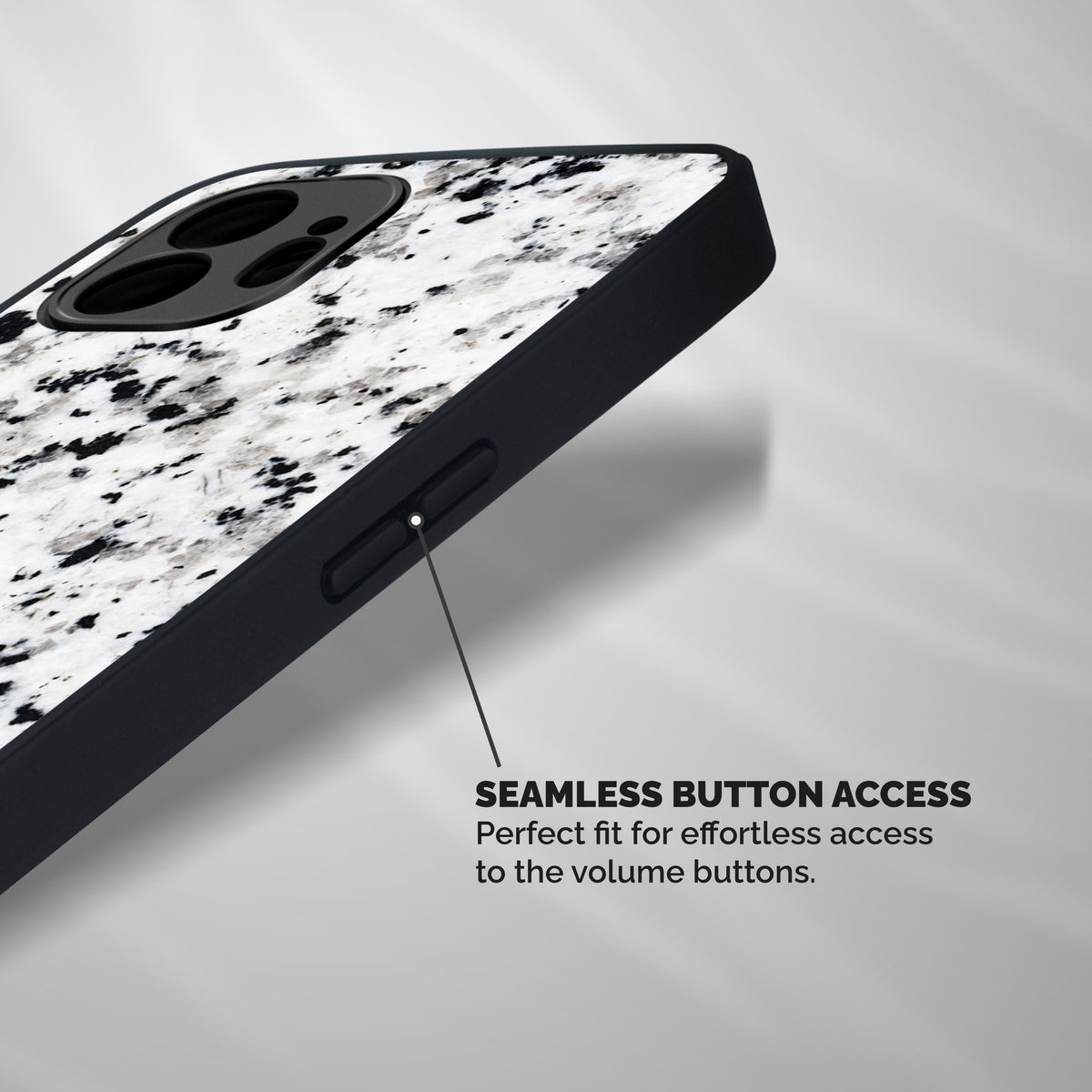 Charcoal Spots Marble Shockproof Hybrid Protection (Metal + TPU) Back Case Cover