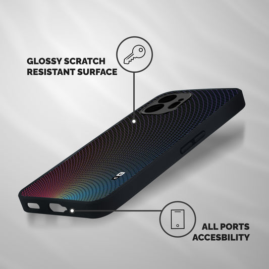 Check Swirls Shockproof Hybrid Protection (Metal + TPU) Back Case Cover