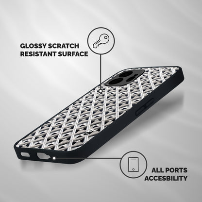 Check White Design Shockproof Hybrid Protection (Metal + TPU) Back Case Cover