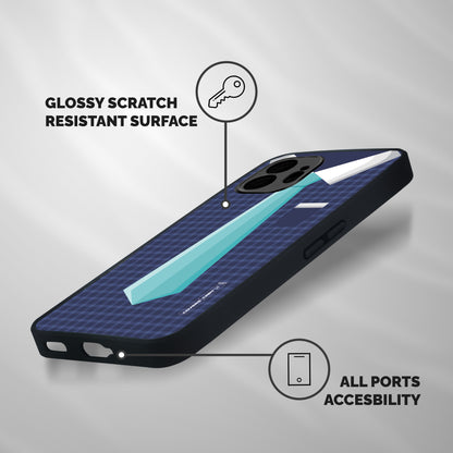 Checked Shirt Tie Shockproof Hybrid Protection (Metal + TPU) Back Case Cover