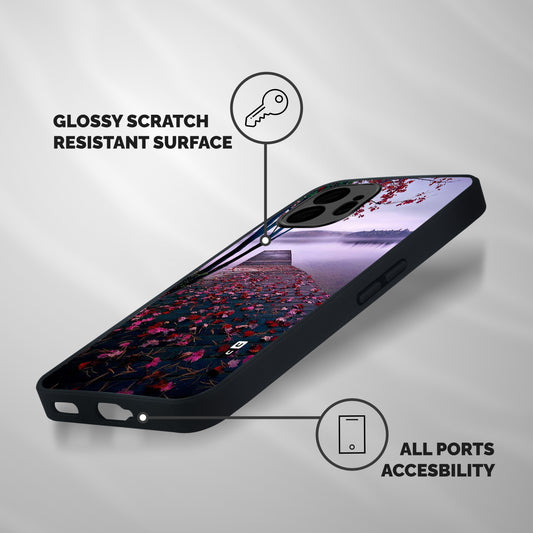 Cherry Blossom Dock Shockproof Hybrid Protection (Metal + TPU) Back Case Cover