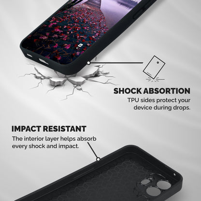 Cherry Blossom Dock Shockproof Hybrid Protection (Metal + TPU) Back Case Cover