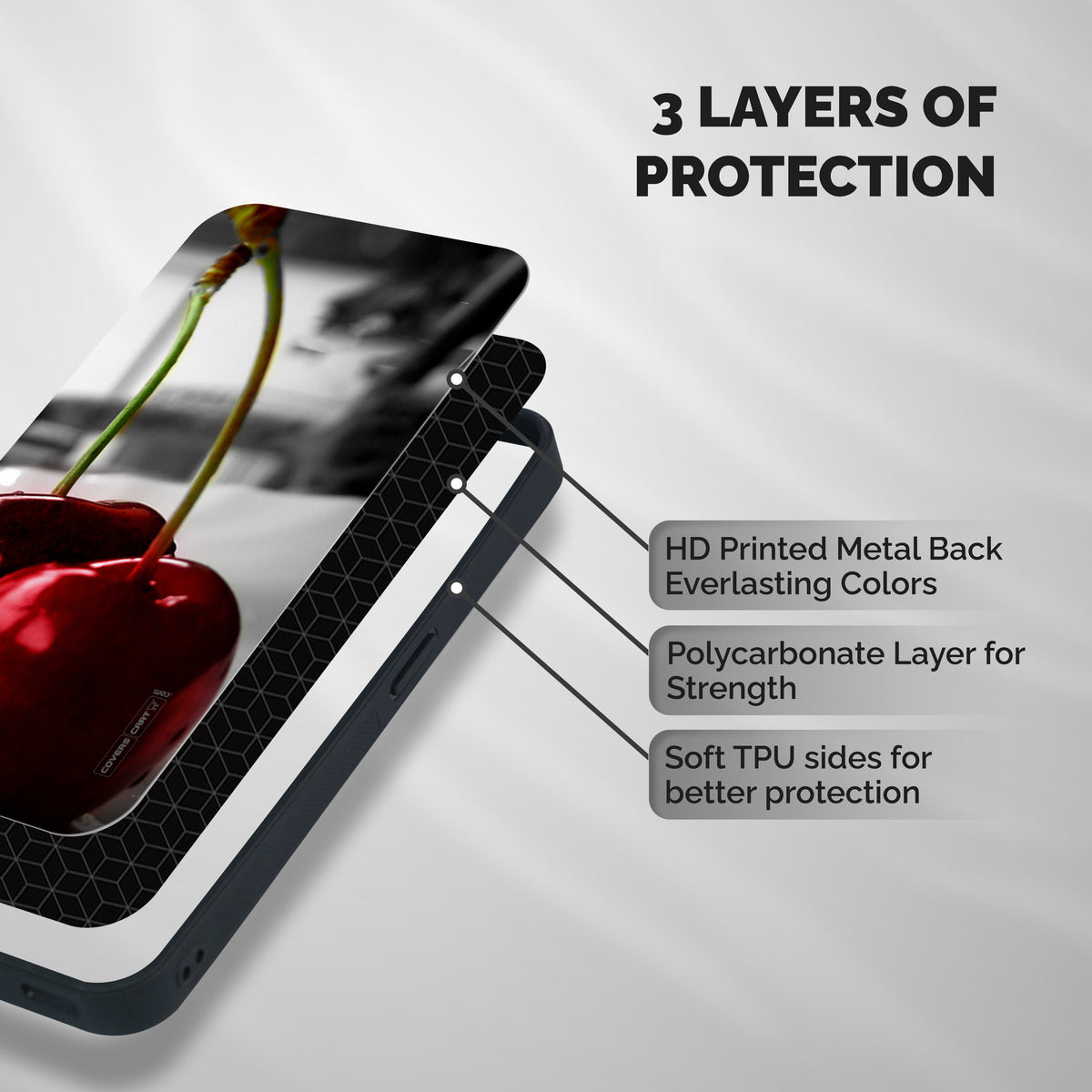 Cherry Photography Shockproof Hybrid Protection (Metal + TPU) Back Case Cover