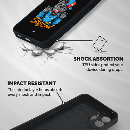Chill Calm Cool Shockproof Hybrid Protection (Metal + TPU) Back Case Cover