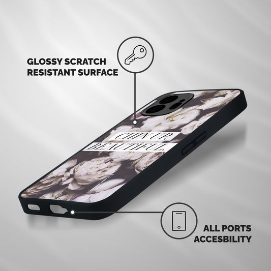 Chin Up Beautiful Shockproof Hybrid Protection (Metal + TPU) Back Case Cover