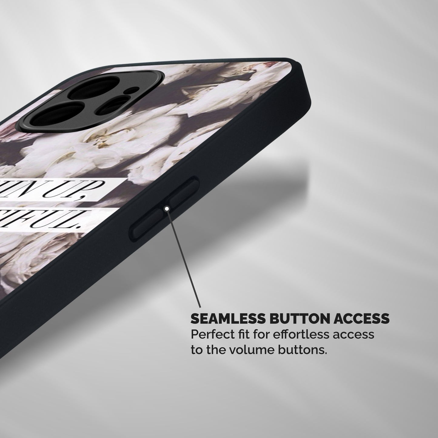 Chin Up Beautiful Shockproof Hybrid Protection (Metal + TPU) Back Case Cover