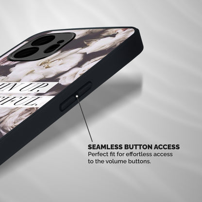 Chin Up Beautiful Shockproof Hybrid Protection (Metal + TPU) Back Case Cover
