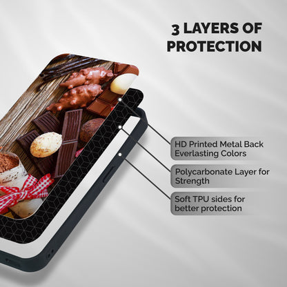 Chocolate Candies Shockproof Hybrid Protection (Metal + TPU) Back Case Cover