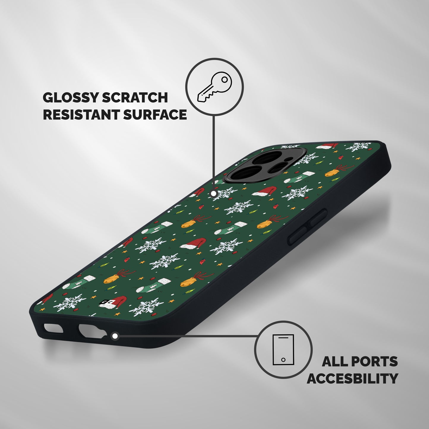 Christmas Call Shockproof Hybrid Protection (Metal + TPU) Back Case Cover