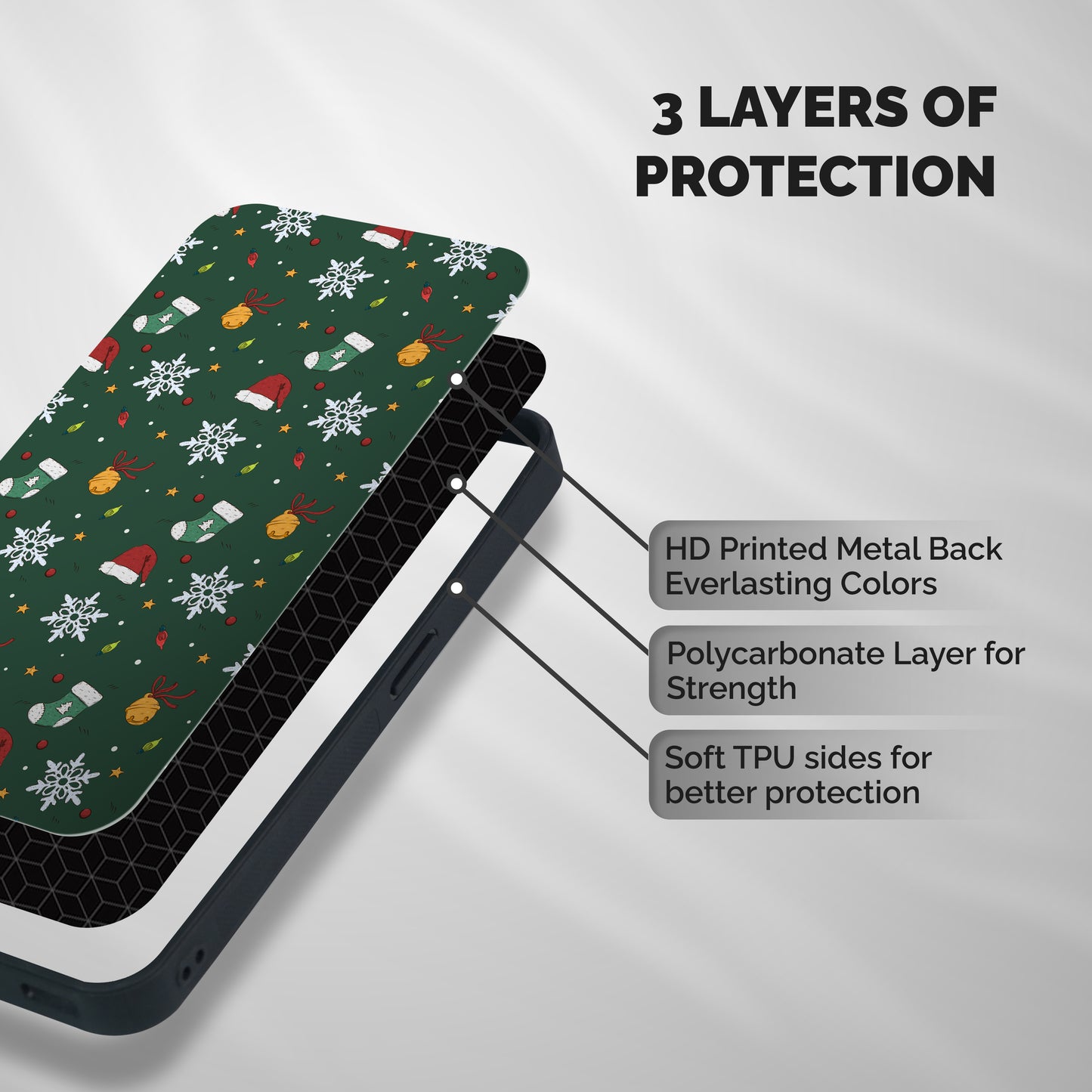 Christmas Call Shockproof Hybrid Protection (Metal + TPU) Back Case Cover