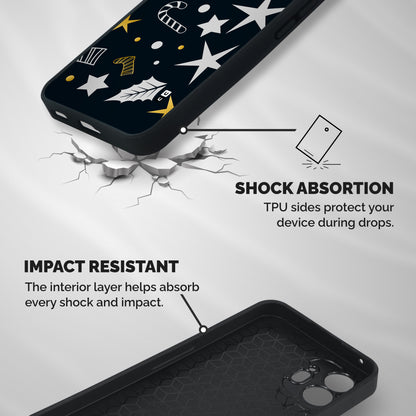 Christmas Special Pattern Shockproof Hybrid Protection (Metal + TPU) Back Case Cover