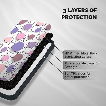 Circles And More Shockproof Hybrid Protection (Metal + TPU) Back Case Cover