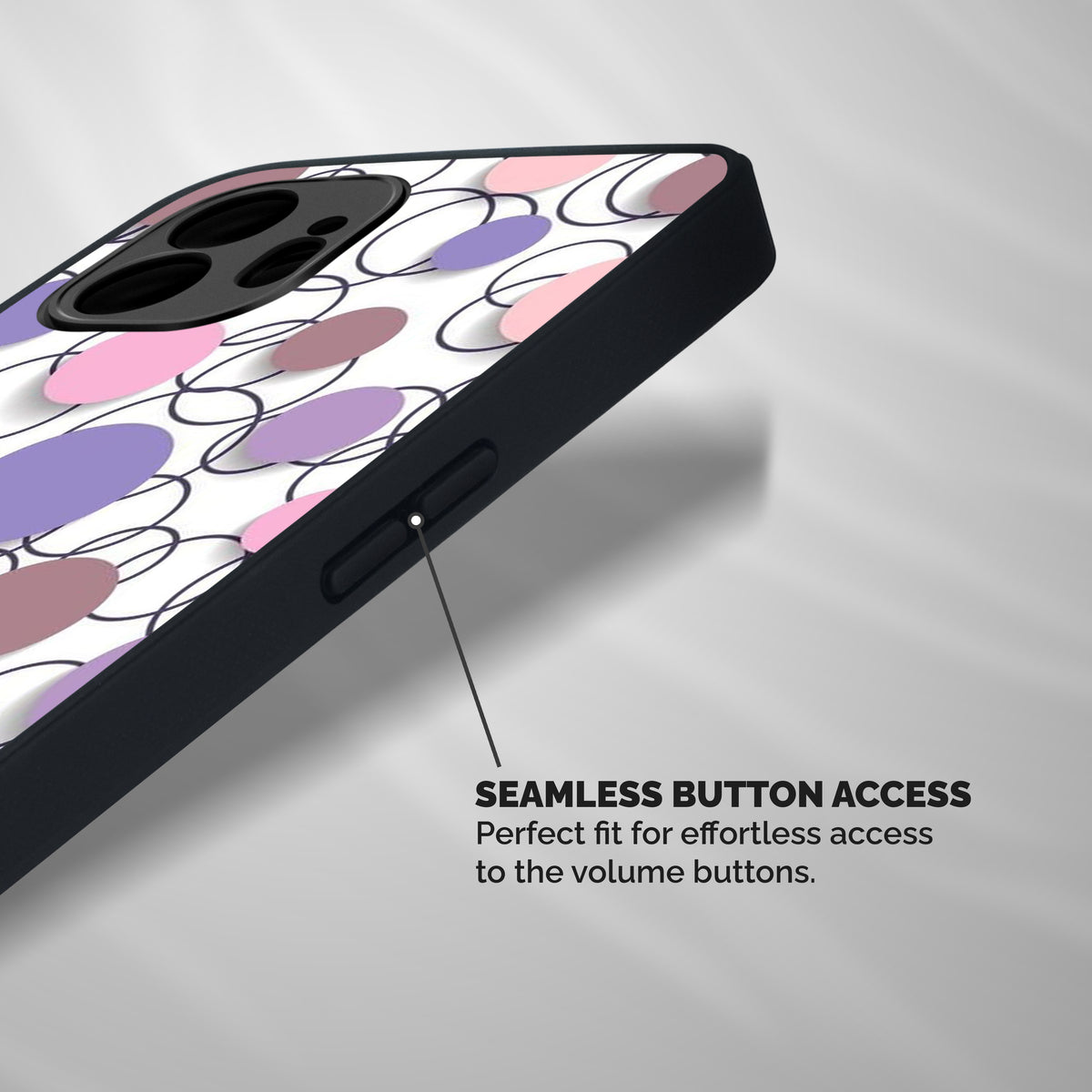 Circles And More Shockproof Hybrid Protection (Metal + TPU) Back Case Cover