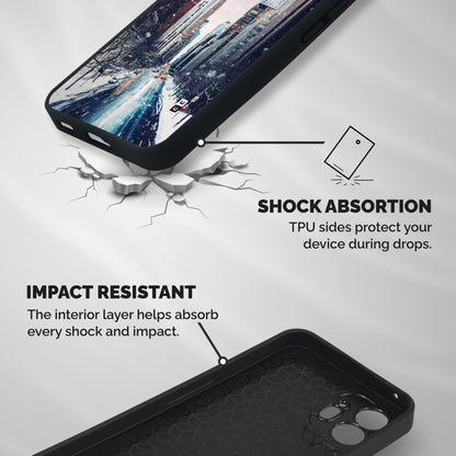 City Snow Shockproof Hybrid Protection (Metal + TPU) Back Case Cover