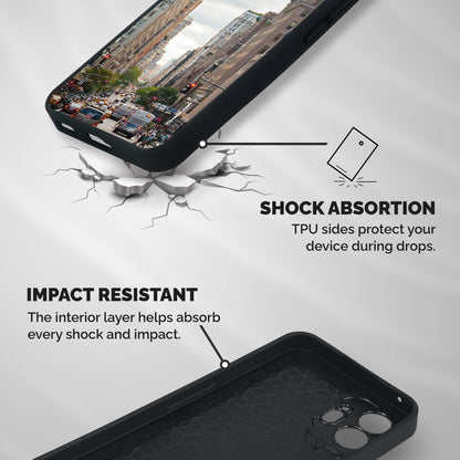 City Street View Shockproof Hybrid Protection (Metal + TPU) Back Case Cover