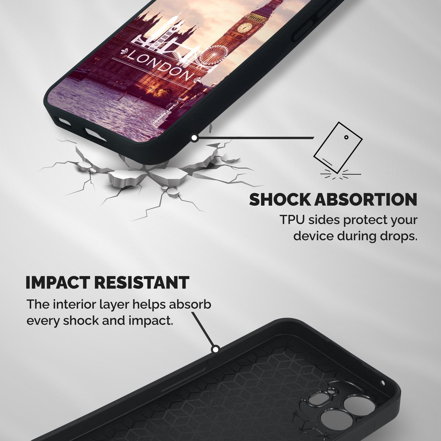 City Tower Shockproof Hybrid Protection (Metal + TPU) Back Case Cover