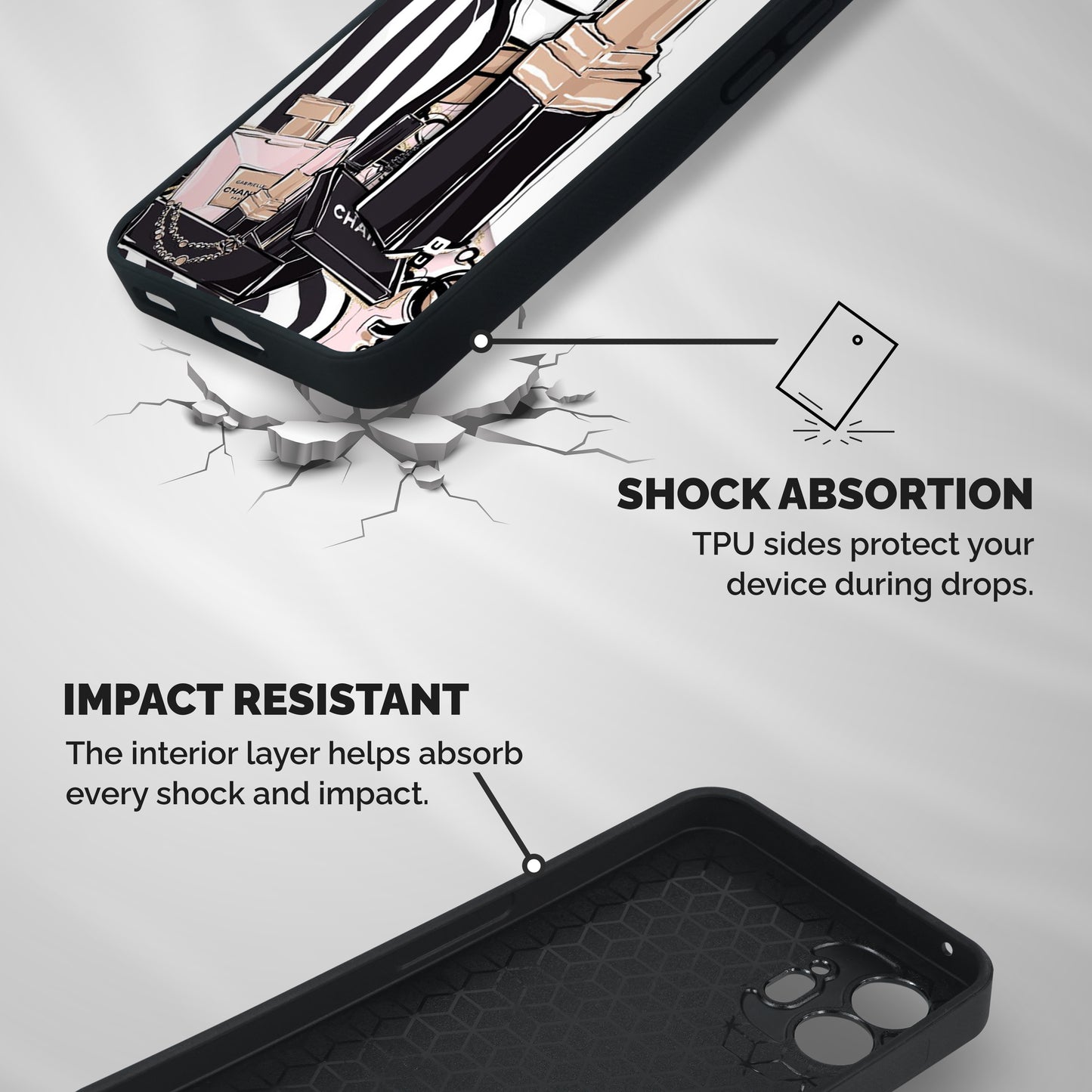 Class Girl Design Shockproof Hybrid Protection (Metal + TPU) Back Case Cover