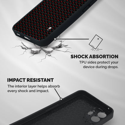 Class With Polka Shockproof Hybrid Protection (Metal + TPU) Back Case Cover