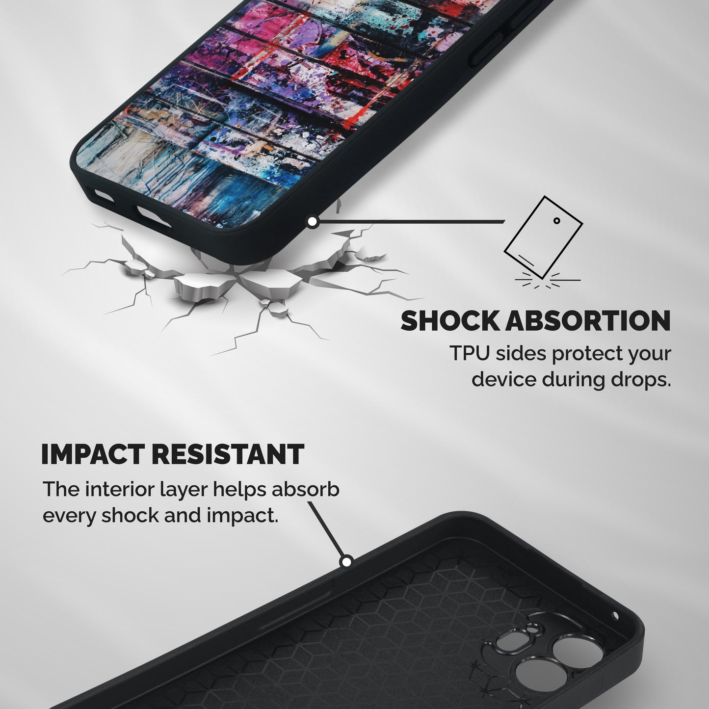Classic Art Splash Shockproof Hybrid Protection (Metal + TPU) Back Case Cover