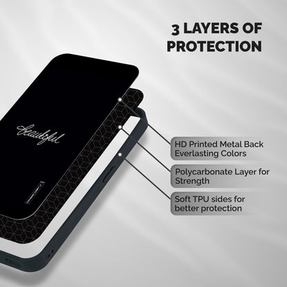 Classic Beautiful Shockproof Hybrid Protection (Metal + TPU) Back Case Cover