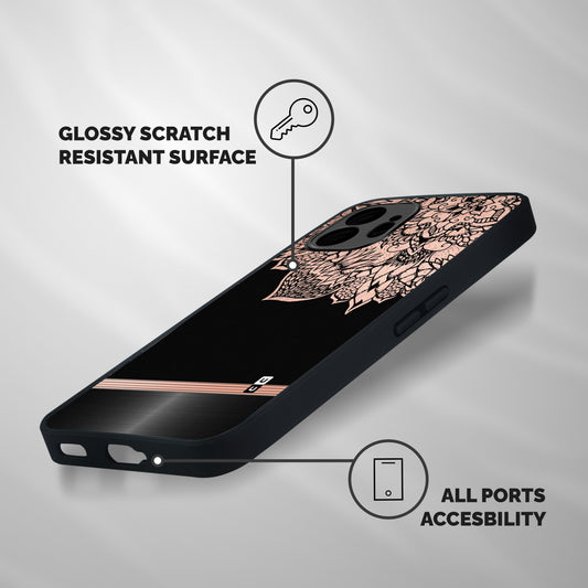 Classic Black Sleak Design Shockproof Hybrid Protection (Metal + TPU) Back Case Cover